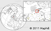 Blank Location Map of Rudbjerg, highlighted country, highlighted parent region