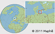 Savanna Style Location Map of Rudbjerg, highlighted parent region