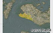 Satellite Map of Rudbjerg, semi-desaturated