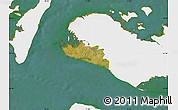 Satellite Map of Rudbjerg, single color outside