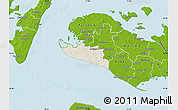 Shaded Relief Map of Rudbjerg, physical outside