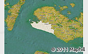 Shaded Relief Map of Rudbjerg, satellite outside