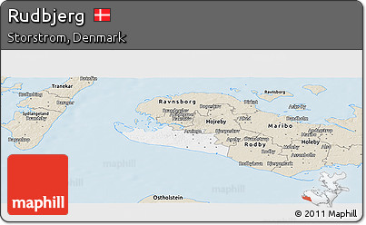Classic Style Panoramic Map of Rudbjerg