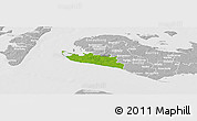 Physical Panoramic Map of Rudbjerg, lighten, desaturated