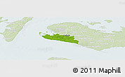 Physical Panoramic Map of Rudbjerg, lighten
