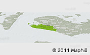 Physical Panoramic Map of Rudbjerg, lighten, semi-desaturated