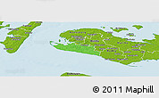 Political Panoramic Map of Rudbjerg, physical outside