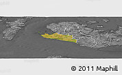 Satellite Panoramic Map of Rudbjerg, desaturated