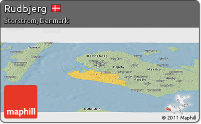 Savanna Style Panoramic Map of Rudbjerg