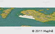 Shaded Relief Panoramic Map of Rudbjerg, satellite outside