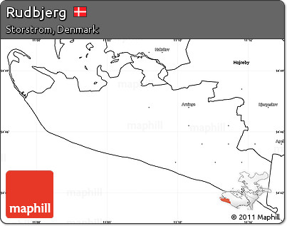 Blank Simple Map of Rudbjerg