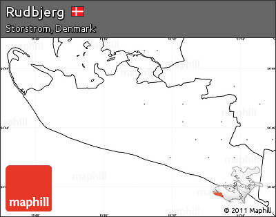 Blank Simple Map of Rudbjerg, no labels