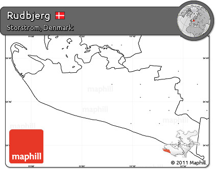 Blank Simple Map of Rudbjerg, no labels