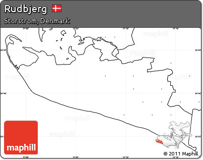 Blank Simple Map of Rudbjerg, no labels
