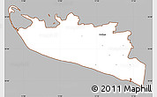 Gray Simple Map of Rudbjerg, cropped outside