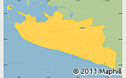 Savanna Style Simple Map of Rudbjerg, single color outside