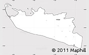Silver Style Simple Map of Rudbjerg, cropped outside