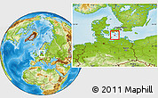 Physical Location Map of Sakskobing, highlighted parent region