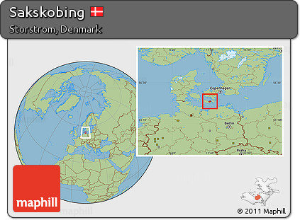 Savanna Style Location Map of Sakskobing