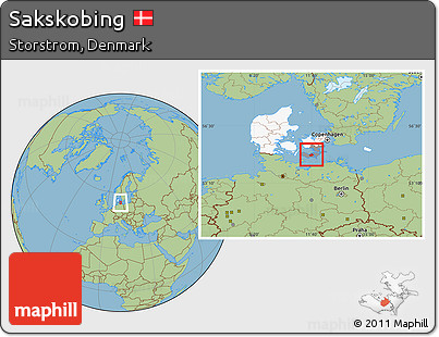 Savanna Style Location Map of Sakskobing, highlighted country, highlighted parent region