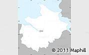 Gray Simple Map of Sakskobing, single color outside