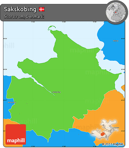 Political Simple Map of Sakskobing