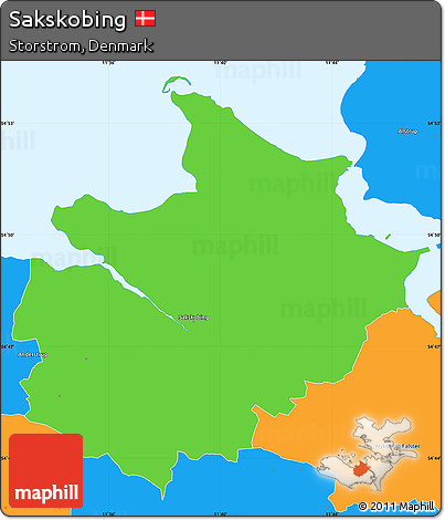 Political Simple Map of Sakskobing