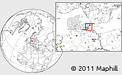 Blank Location Map of Stevns, highlighted country, highlighted parent region