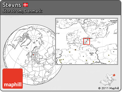 Blank Location Map of Stevns, highlighted parent region