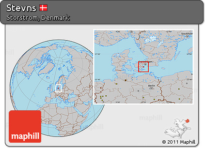 Gray Location Map of Stevns