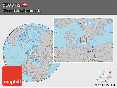 Gray Location Map of Stevns