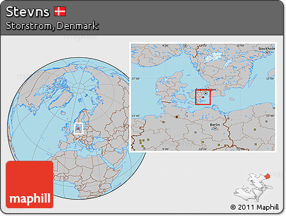 Gray Location Map of Stevns