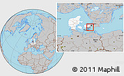 Gray Location Map of Stevns, highlighted country, highlighted parent region