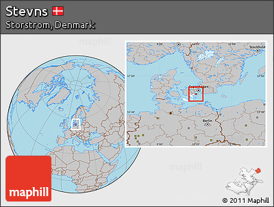 Gray Location Map of Stevns, highlighted parent region
