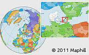 Political Location Map of Stevns, highlighted country, highlighted parent region