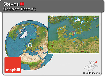 Satellite Location Map of Stevns