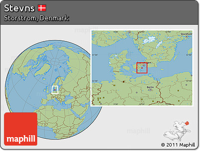 Savanna Style Location Map of Stevns