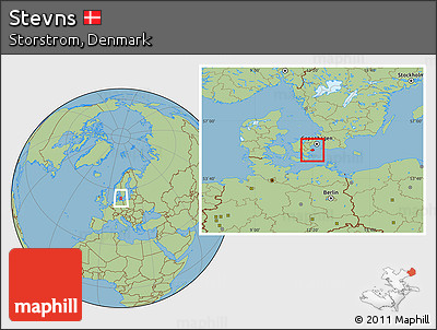 Savanna Style Location Map of Stevns