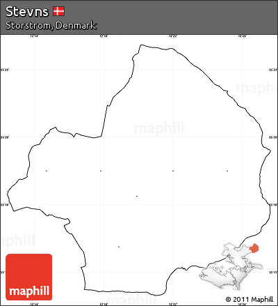 Blank Simple Map of Stevns, cropped outside, no labels