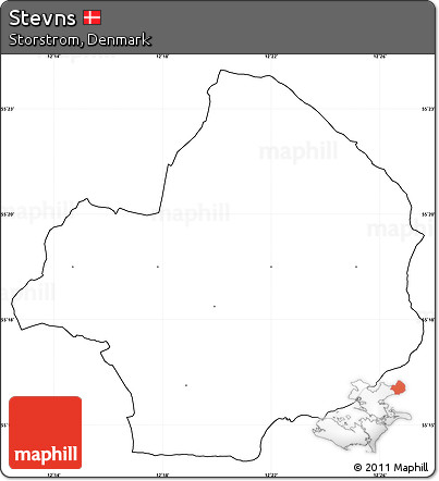 Blank Simple Map of Stevns, cropped outside, no labels