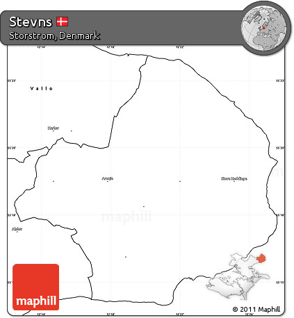 Blank Simple Map of Stevns
