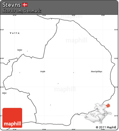 Blank Simple Map of Stevns