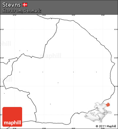 Blank Simple Map of Stevns, no labels