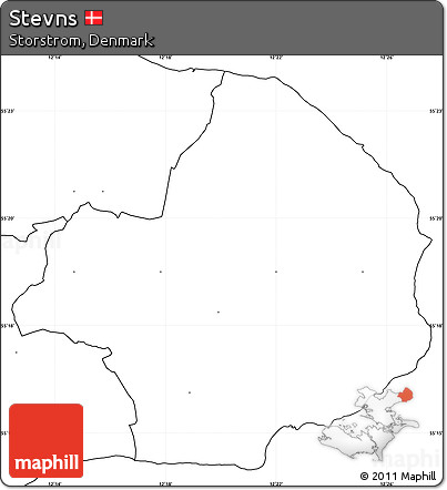 Blank Simple Map of Stevns, no labels