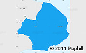 Political Simple Map of Stevns, single color outside, borders and labels