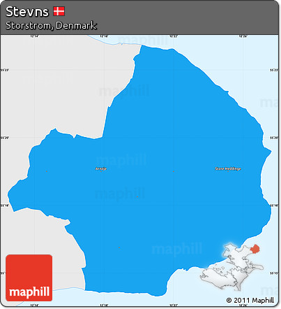 Political Simple Map of Stevns, single color outside