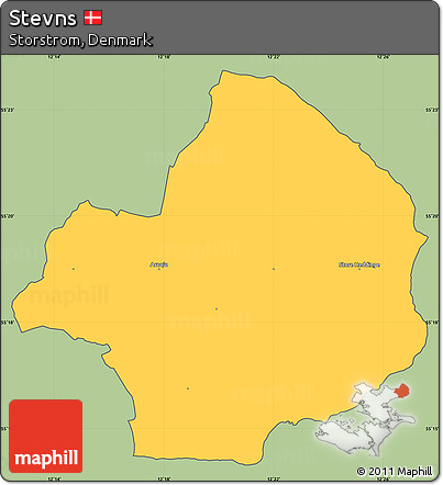 Savanna Style Simple Map of Stevns, cropped outside