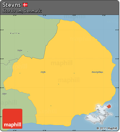 Savanna Style Simple Map of Stevns