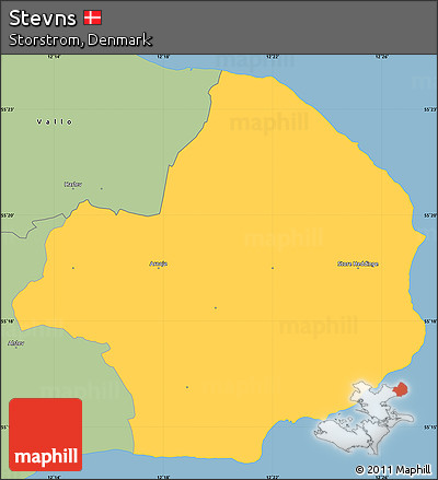 Savanna Style Simple Map of Stevns