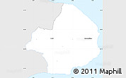 Silver Style Simple Map of Stevns, single color outside